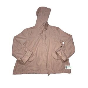 Women's‎ Small Hooded Rain Jacket Pink Lightweight Waterproof Windbreaker NWT